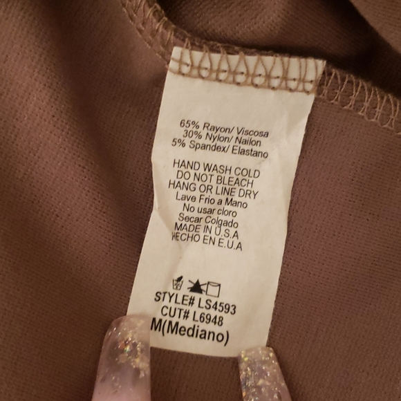 ❗🔥❗High rise Knee Length Tight Skirt Tan Medium - Picture 6 of 8